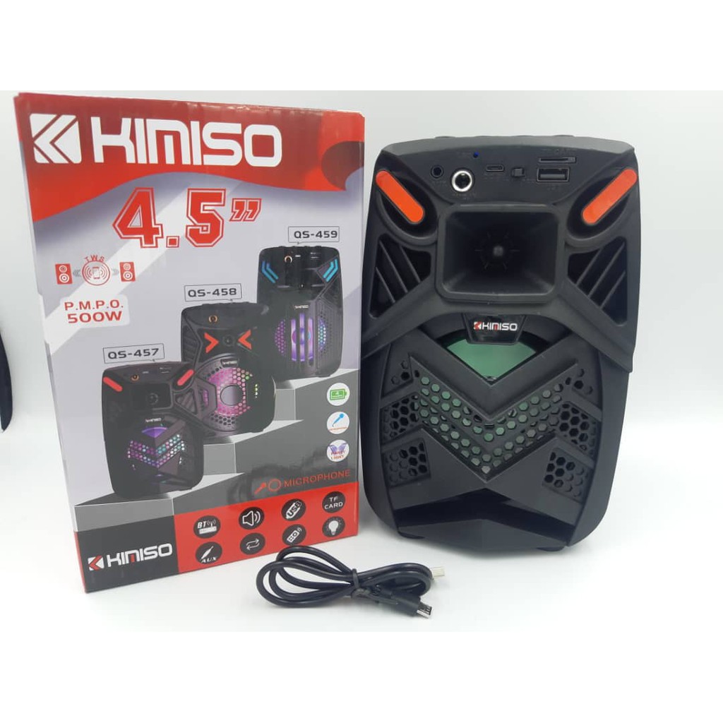 KIMISO QS-457 Wireless Portable Bluetooth Speaker With Led Light .