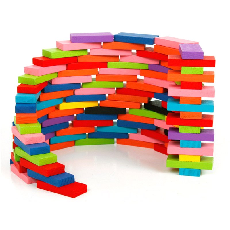Multi Durable Domino Block 120 PCS Multi-Color Must - Image 4