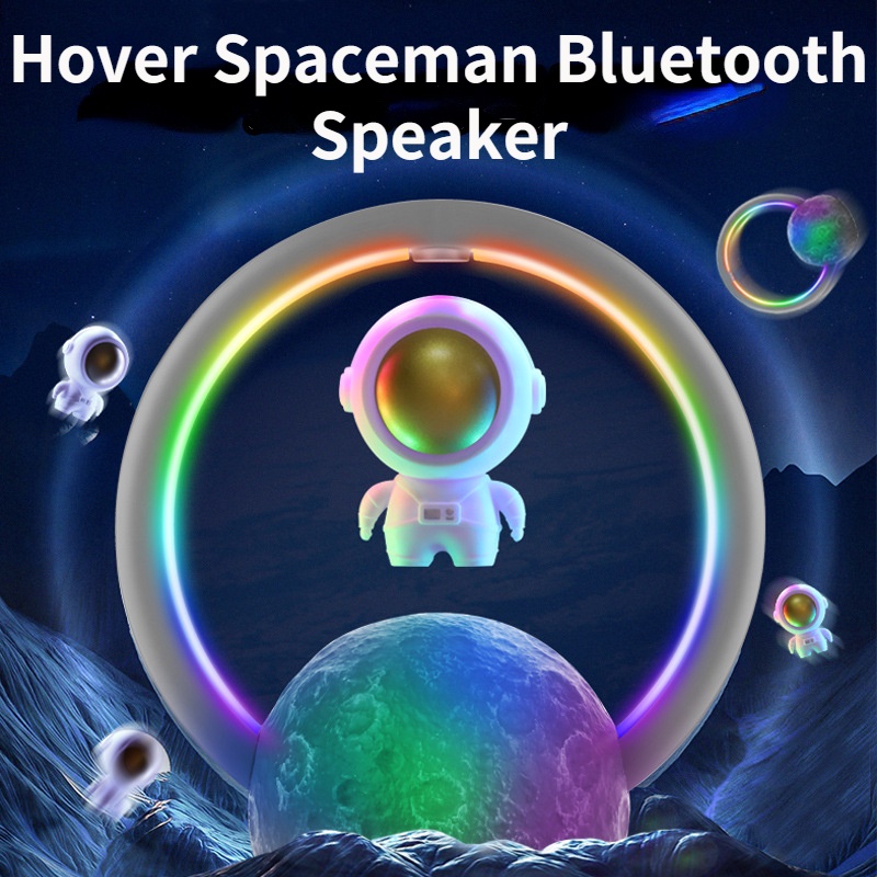 Hover Astronaut Bluetooth Speaker RGB Computer Audio Subwoofer Ornament ...