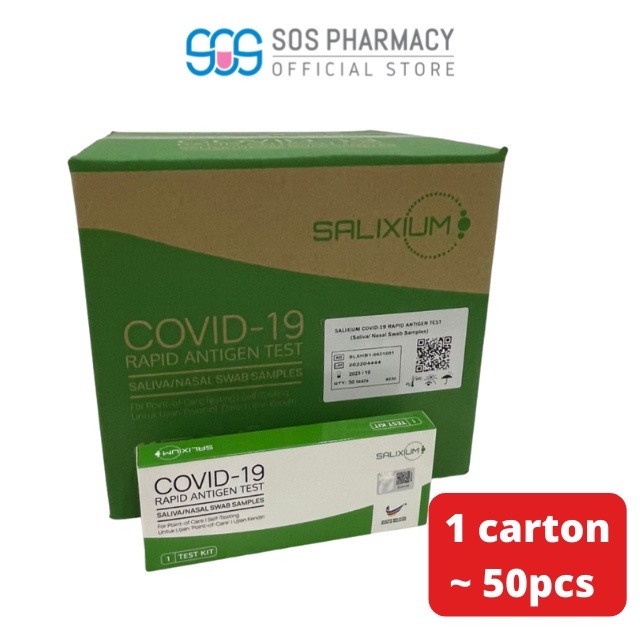 SALIXIUM NASAL/SALIVA Covid-19 RTK Test Kit (FULL BOX) (EXP DATE: 4/2025)