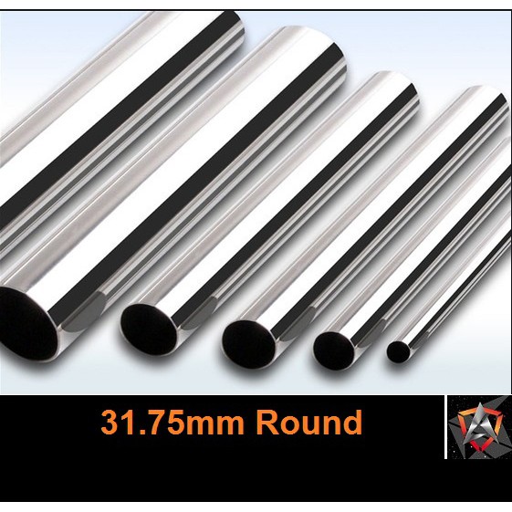 ½ Meter Long 20” 1" ¼ 31.75mm x 1.5mm Wall ERW Mild Steel Tube – 500mm 