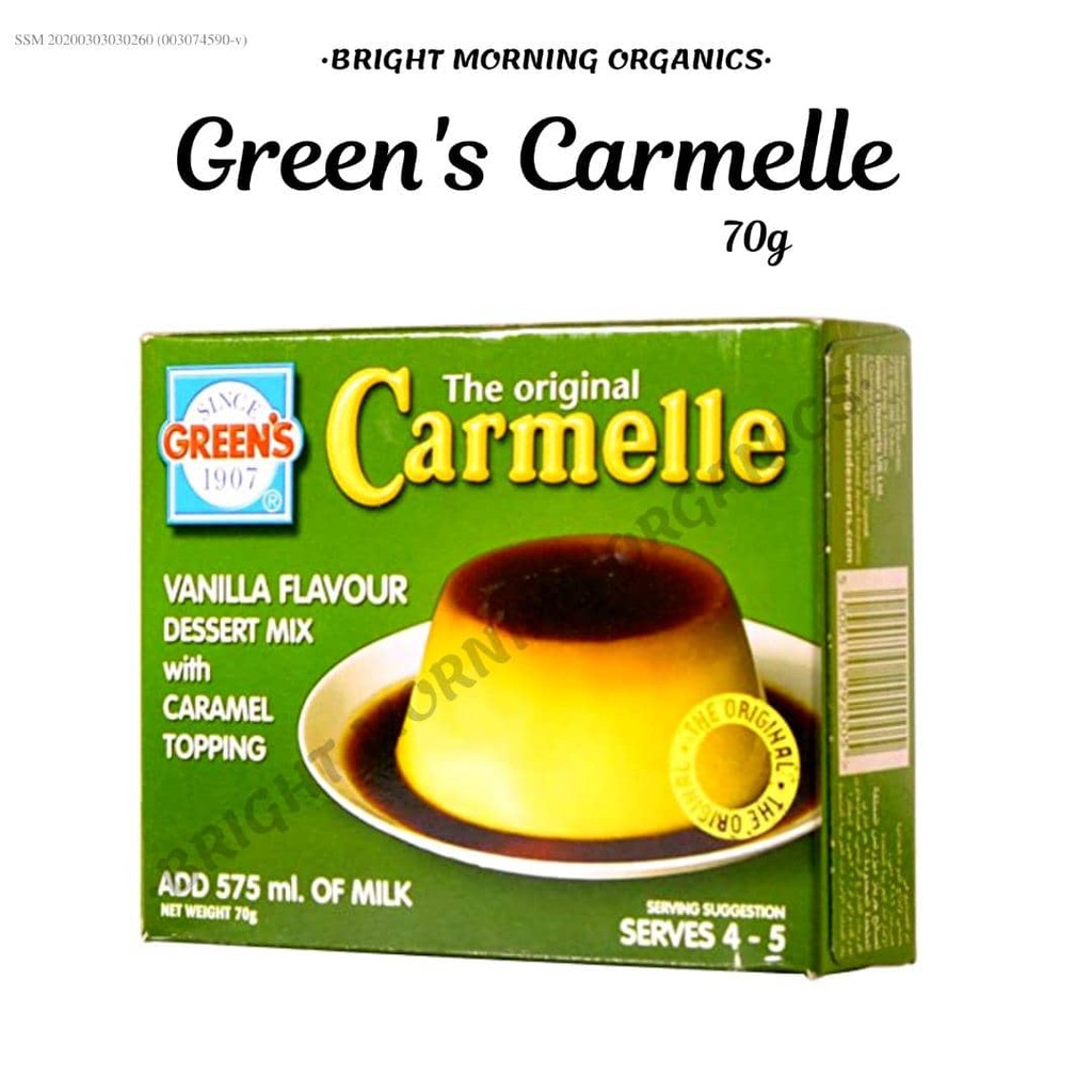 CARAMEL PUDDING GREEN'S CARMELLE VANILLA FLAVOUR DESSERT MIX IMPORTED