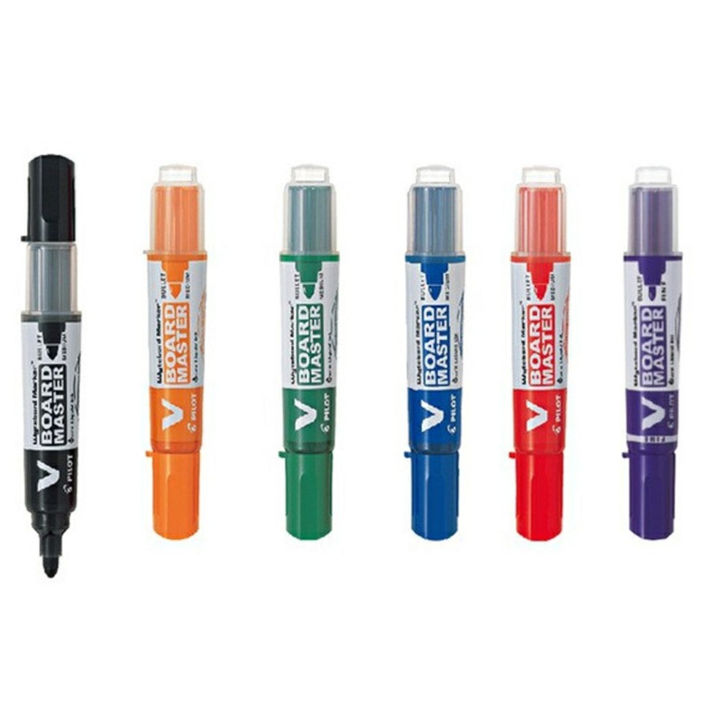 Pilot V Board Master Whiteboard Marker (Medium Bullet ---Black / Blue ...