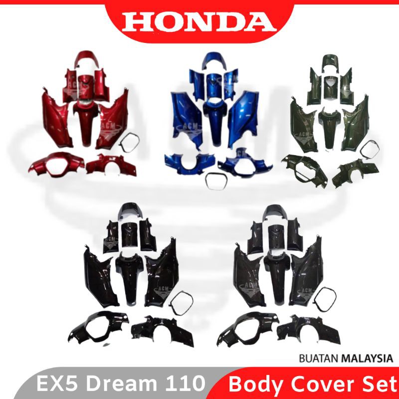 Honda ex5 dream 110 carburetor body cover set color parts kit coverset ...