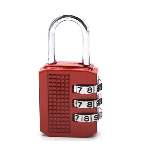 (3-Digit) MILANDO Travel Padlock Zinc Alloy Password Small Portable Luggage Bag Lock Kunci (Type 2)