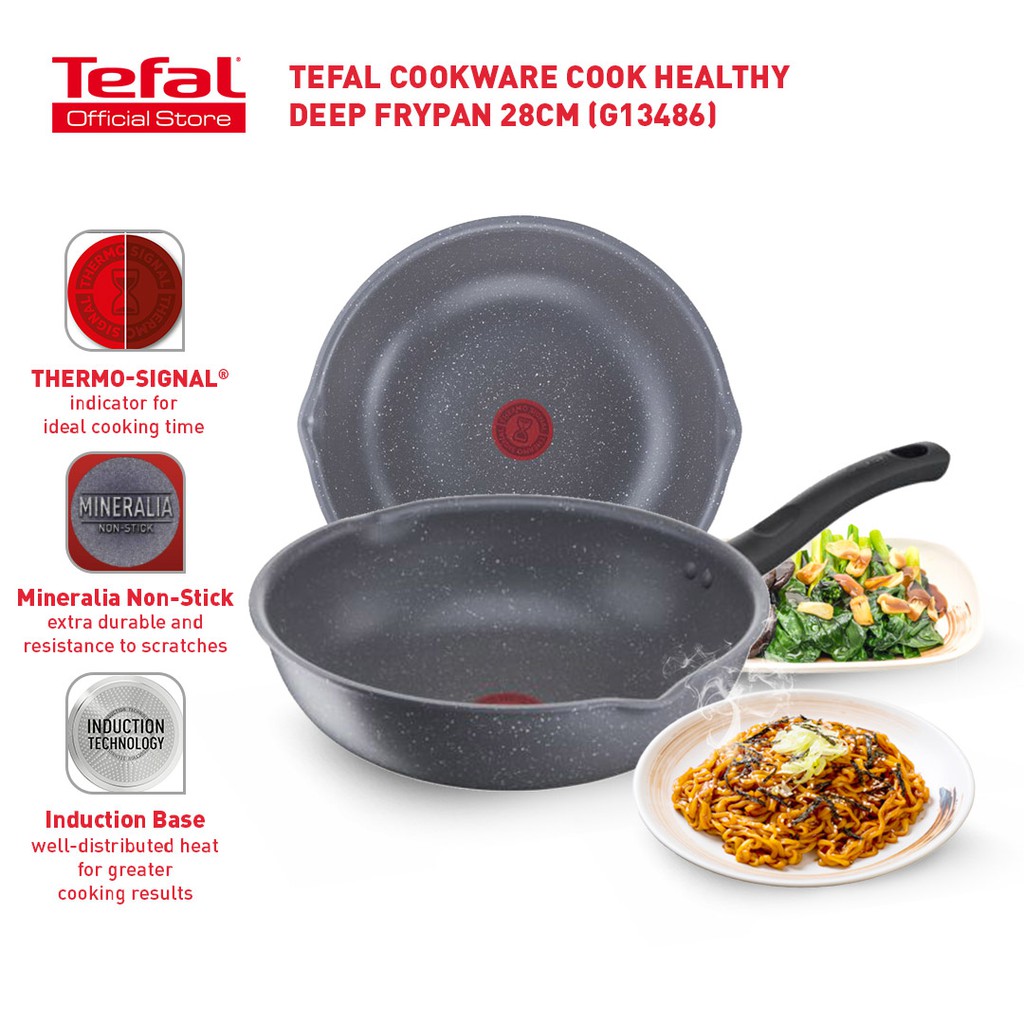 Tefal Cookware Cook Healthy Deep Frypan (28cm) (G13486) Shopee Malaysia