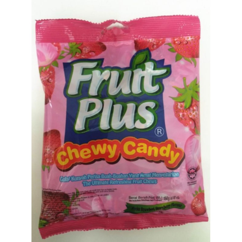 Fruit Plus Chewy Candy 150g Pack Strawberry Flavoured [delivery In Kl