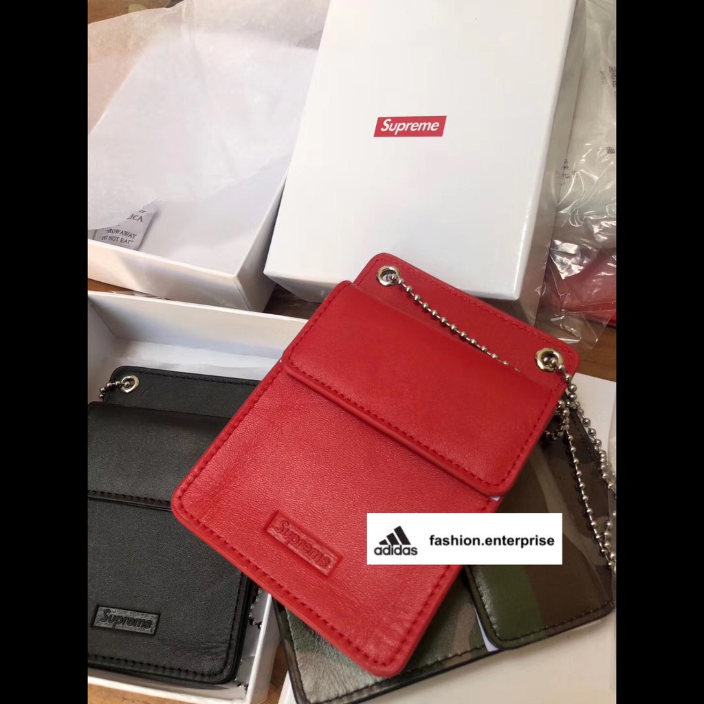 Fash Supreme Fw18 Leather Id Holder Wallet Shopee Malaysia