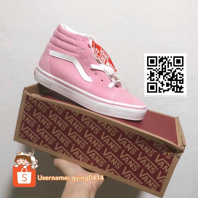 vans high tops womens pink