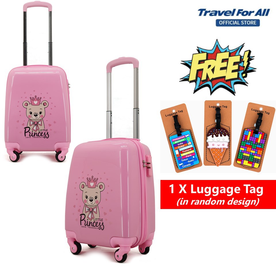 lightweight pink suitcase