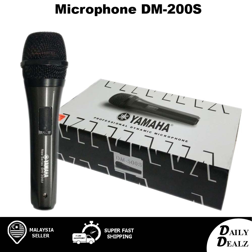 Yamaha Professional Wired Dynamic Vocal & Karaoke MIcrophone/Mic/Mikrofon [DM-200S] - With 4M Cable/1 Month Warranty