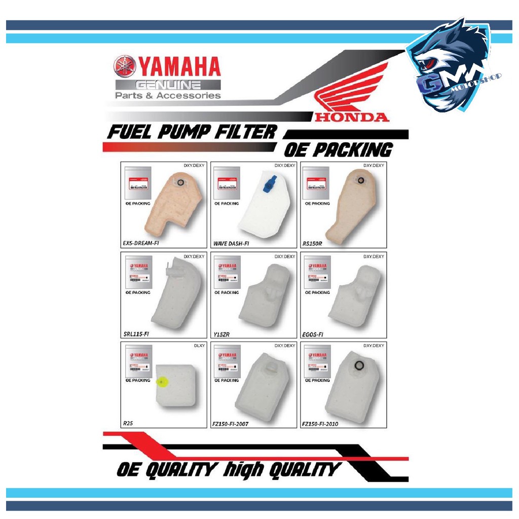 Fuel Pump Filter YAMAHA Y15ZR EGOSFI FZ150FI R25 SRL115FI HONDA