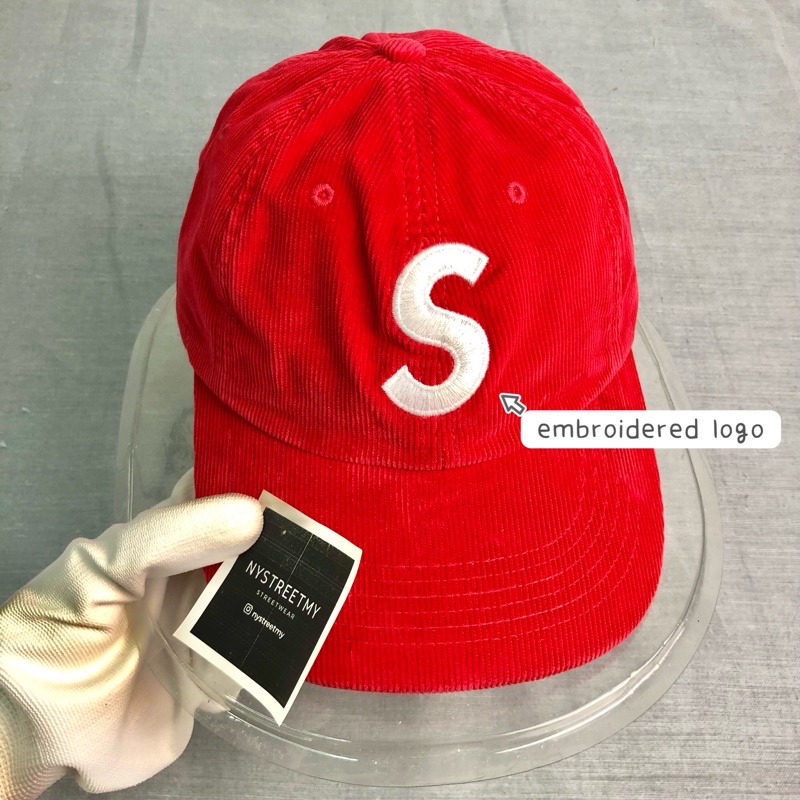 Supreme Fine Wale Corduroy S Logo 6-Panel