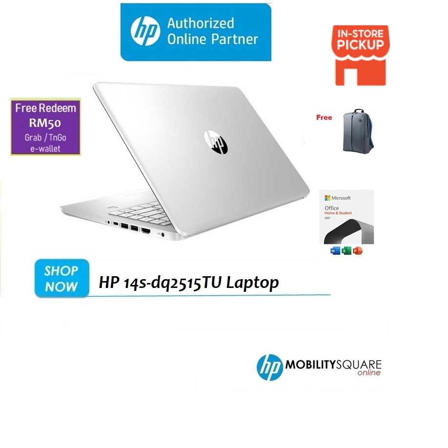HP Laptop 14sdq2515TU [Redeem RM50 eWallet] * Bundled Office Home
