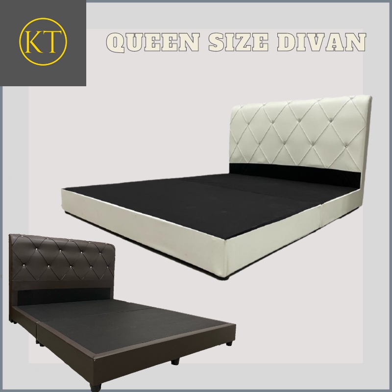 (Ready Stock) Divan Queen Bed Frame Bed Base Katil Queen Bed Furniture