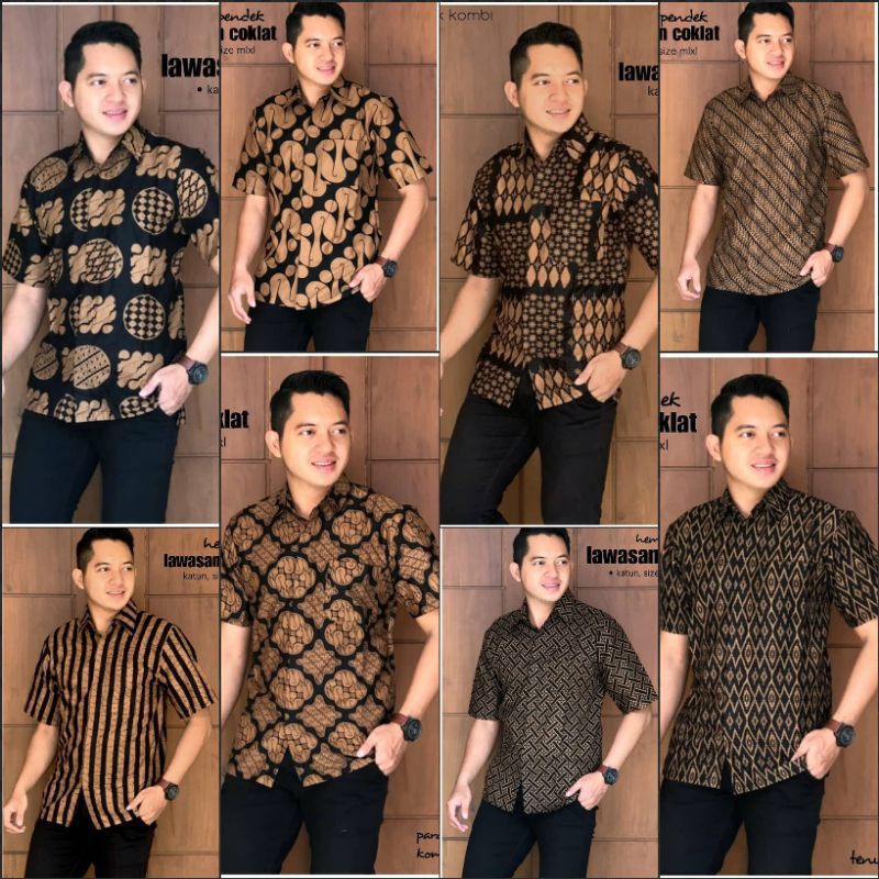 HEM, SHORT SLEEVE, BATIK CLOTHES, PEKALONGAN BATIK, MEN'S TOPS, BATIK UNIFORMS, Men's batik, Latest Pekalongan batik, top batik ARKA COLLECTION