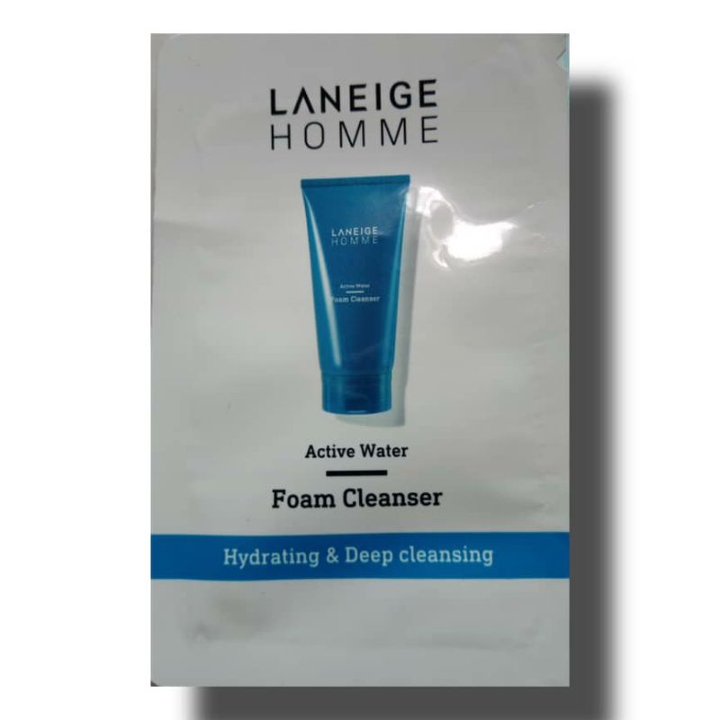 laneige homme aciteve water foam cleanser hydrating & deep cleansing 1ml