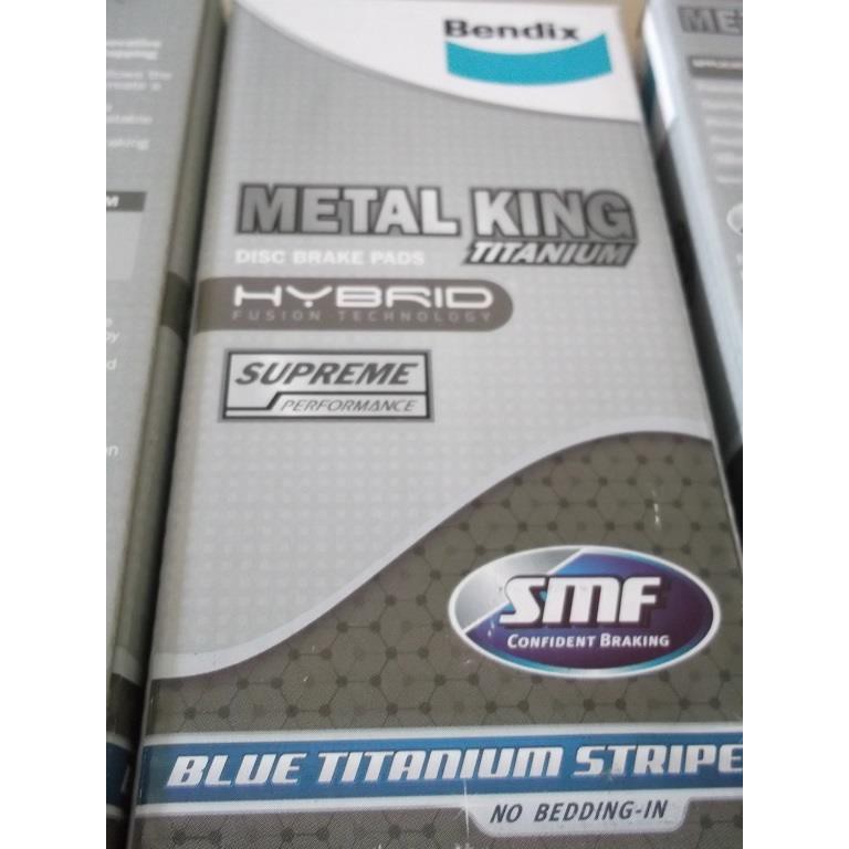 BENDIX METAL KING TITANIUM FRONT BRAKE PAD MITSUBISHI EVO 2,3,4 2POT