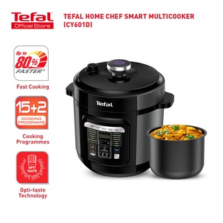 Image of Tefal Home Chef Smart 6L Stainless Steel Multicooker Pressure Cooker (CY601)