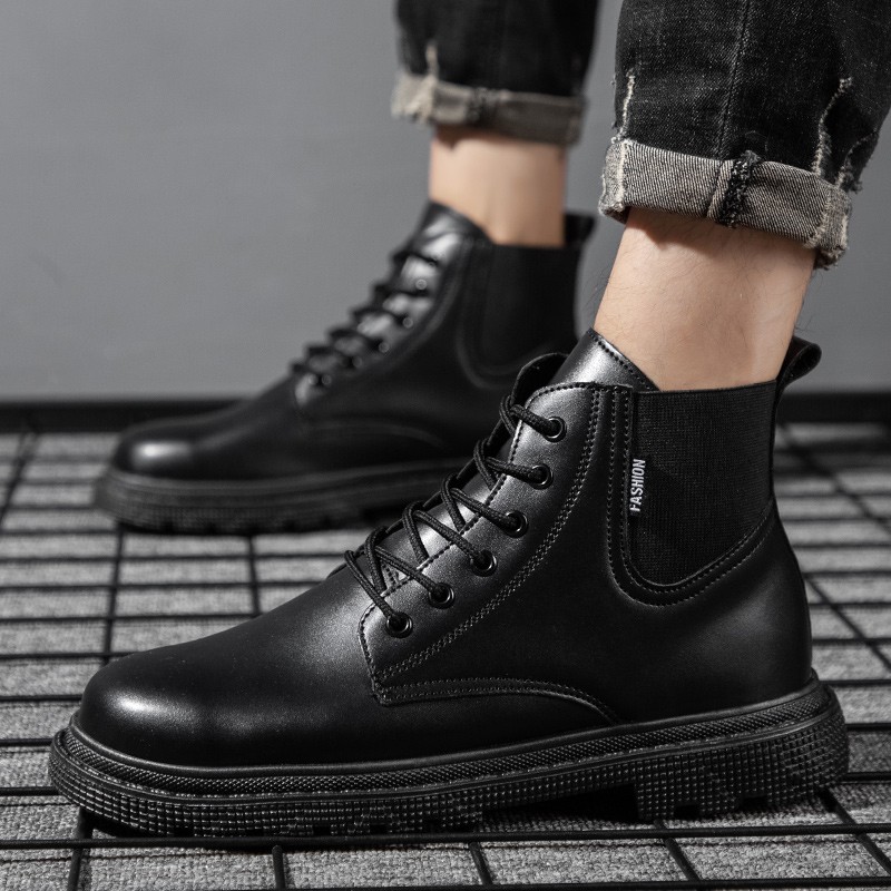 black casual boots mens
