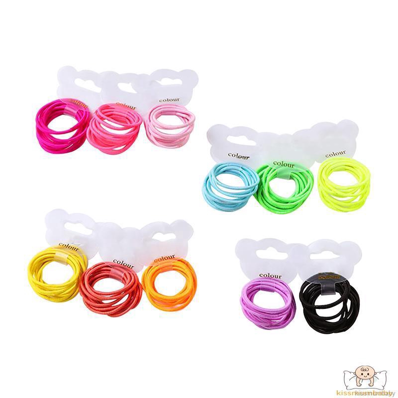 Tt 10pcs Girl Ponytail Hair Holder Baby Thin Elastic Rubber Band
