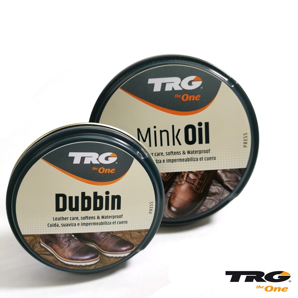 TRG dubbin mink oil waterproof leather shoes care kiwi kasut TRG
