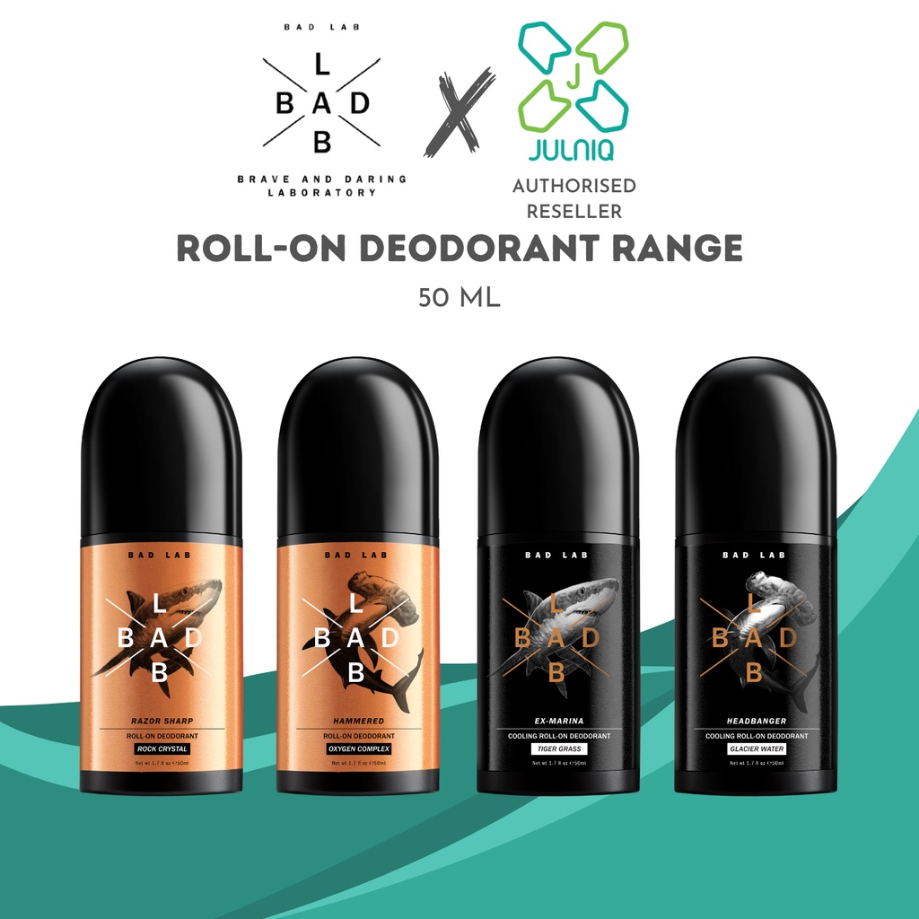 BAD LAB Roll-On Deodorant ALL RANGE With Fluidipure™ 8G - 50ml