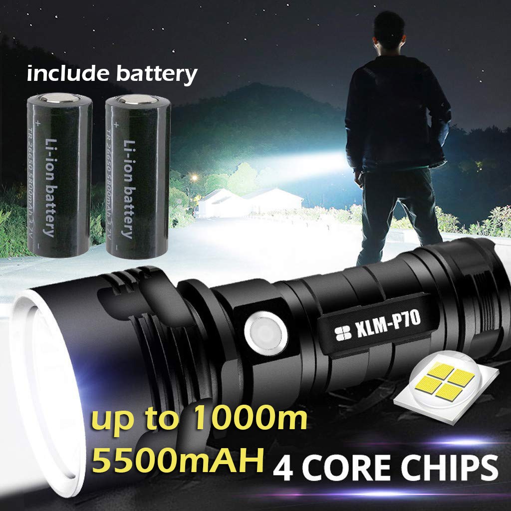 Xlm P70 Ultra Bright Led Flashlight, What Is The Brightest Led Flashlight On Market