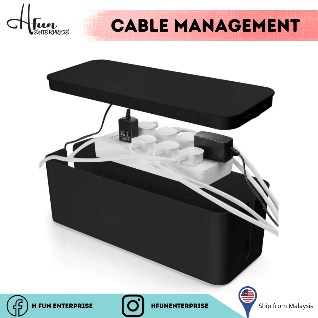 HFE Cable Management Storage Box Cable Organizer Wired Storage Box ...