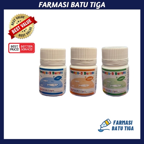 OMEGA3 BURSTS (FISH OIL FOR CHILDREN) ORANGE/LEMON/ MINT FLAVOUR 30