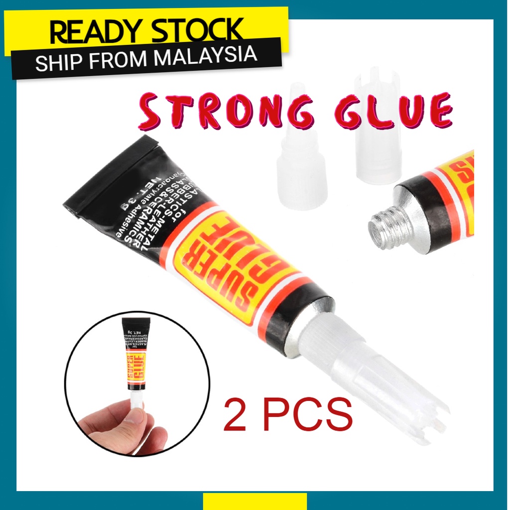 Super Glue Liquid Tube Super Glue For Diy Metal Glass Plastic Instant Glue Strong Adhesive Tool Gam Gajah Kuat Shopee Malaysia