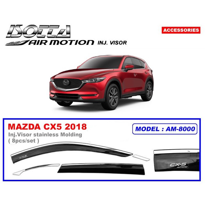 Mazda Cx5 Cx 5 Door Visor With Full Chrome Lining Trim Shopee Malaysia