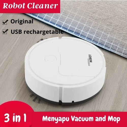 Sweeping Robot Vacuum Cleaner Smart Robot Sweep Mop Vacuum Cleaning Hair Dust Stains Ash Rambut Habuk Nosa Abu Terapung