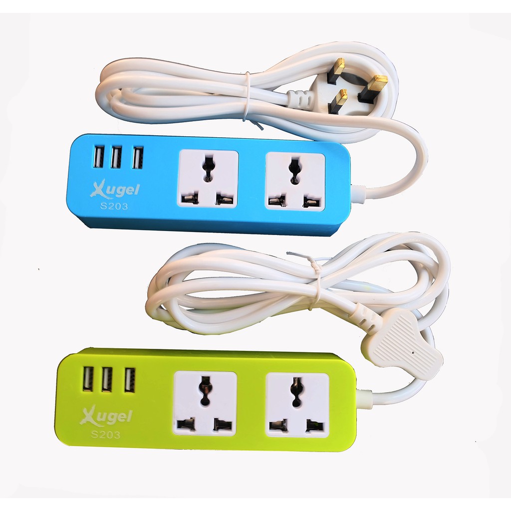 Power box 3 socket and 1 usb charger