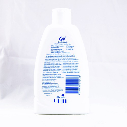 qv gentle wash ph level