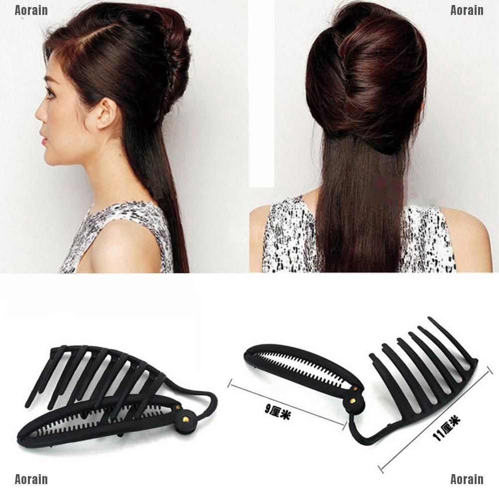 Ao 1x Women Diy Formal Hair Updo Bun Comb Clip Tool Set For Hair