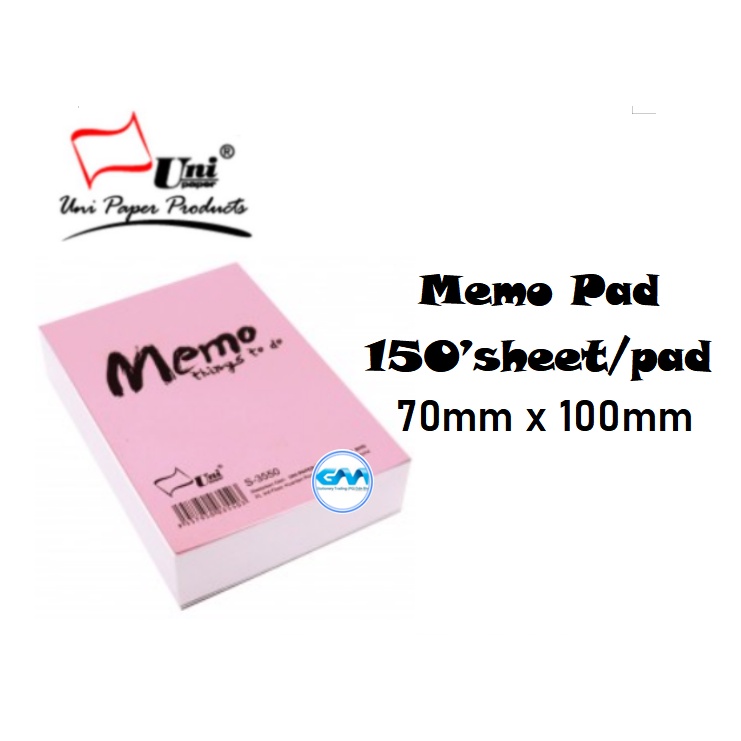 A7 White Memo Pad S3550 | Uni Memo Pad Putih