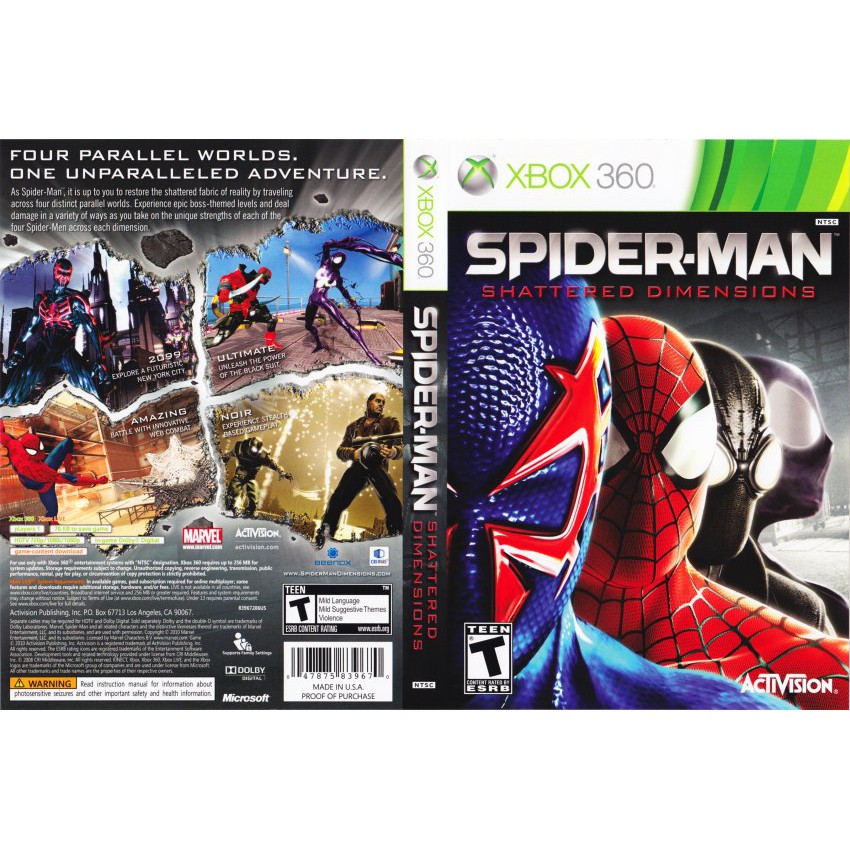 Спайдермен на икс бокс. Игры на Xbox 360 Spider man. Человек паук Dimension Xbox 360. Spider man Shattered Dimensions Xbox 360. Игры на Икс бокс 360 человек паук.