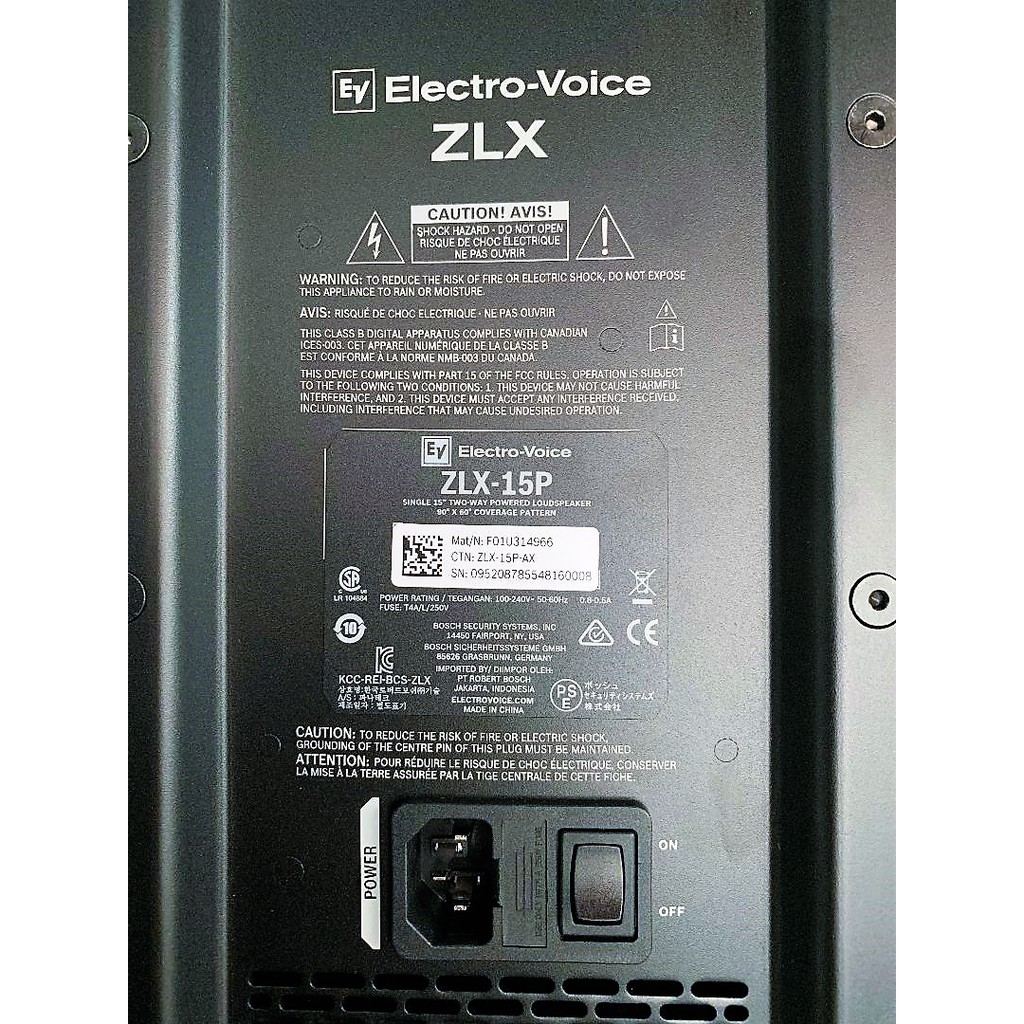 ev zlx 15 powered speakers