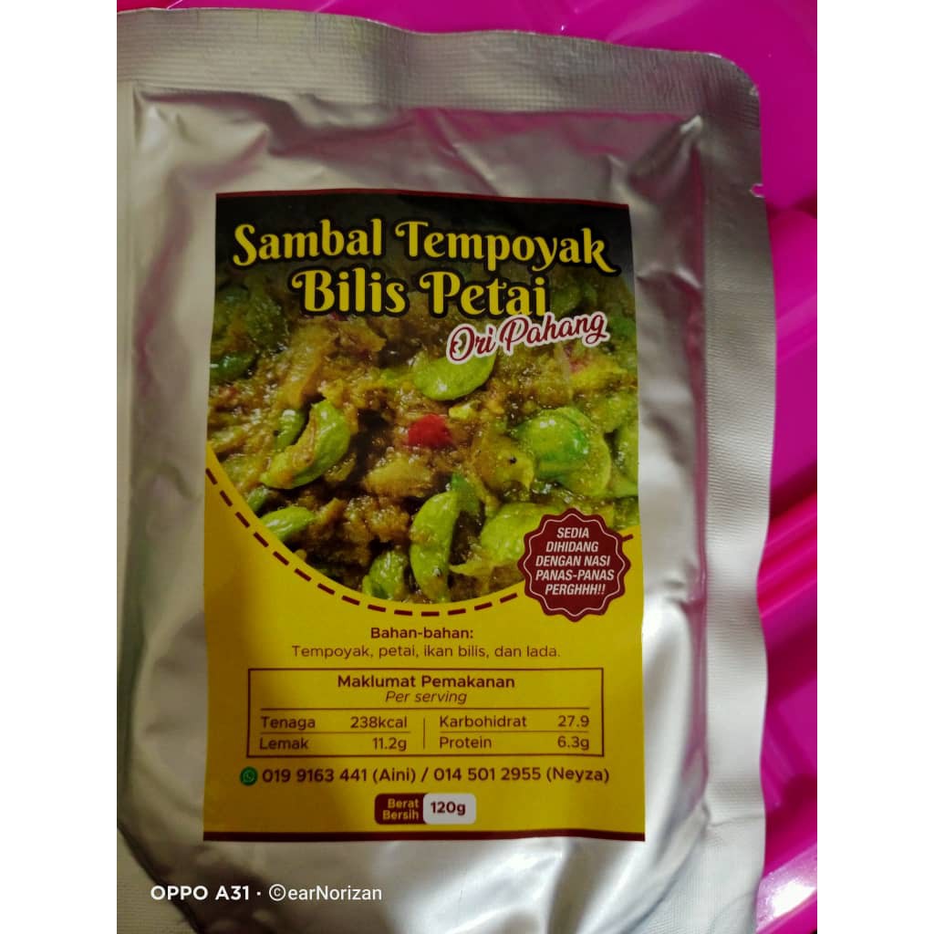 Sambal Tempoyak Bilis Petai Ori Pahang Shopee Malaysia