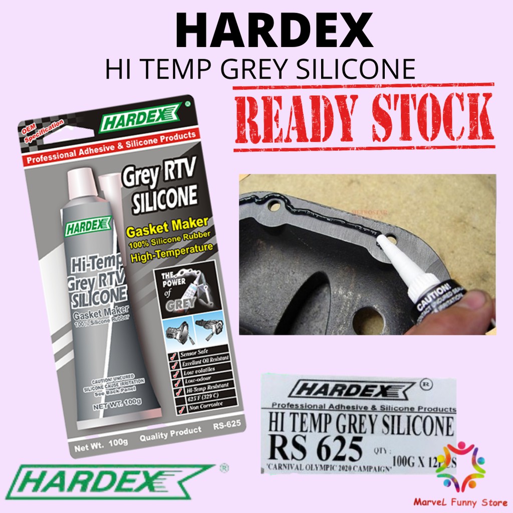 HARDEX GREY RTV SILICONE HI TEMP GREY SILICONE RS625 - 100% ORIGINAL ...