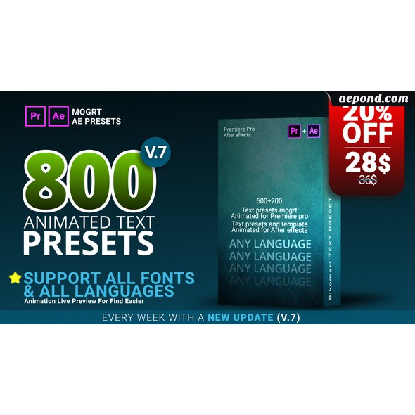 800 text animation presets Premiere Pro & After effects-MA251 | Shopee  Malaysia