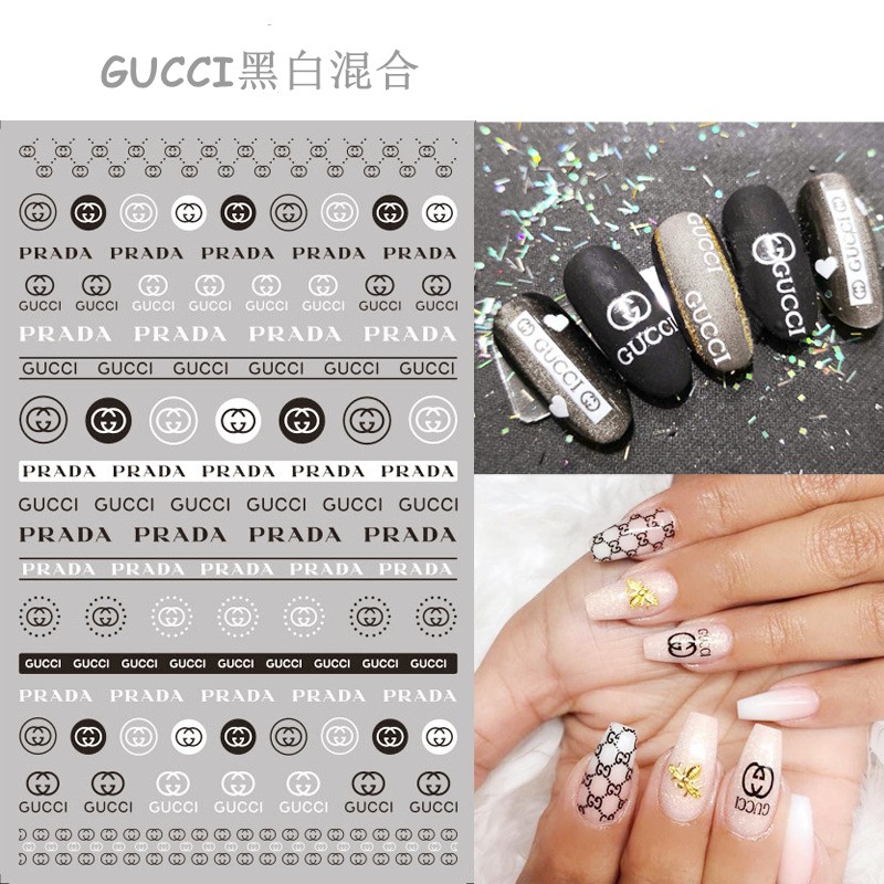 Yalayee Nail Sticker のprada Gucci Adhesive Sticker Shopee Malaysia
