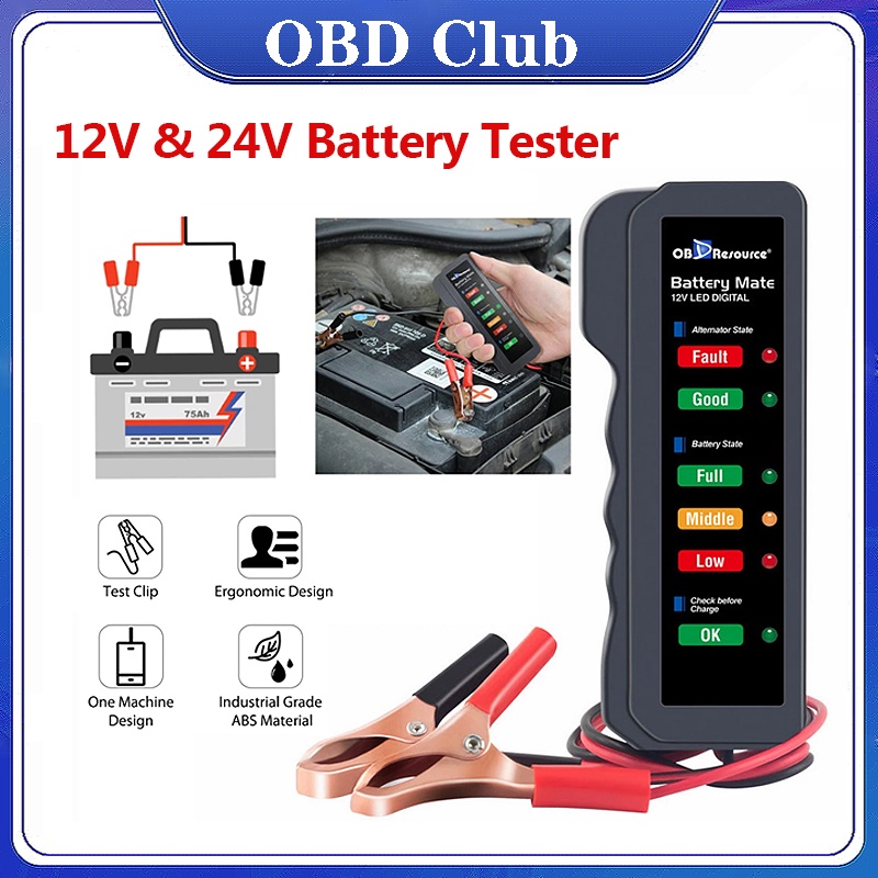 ANCEL BM310 & BM410 Car Battery Tester 12V & 24V Digital Car Battery ...