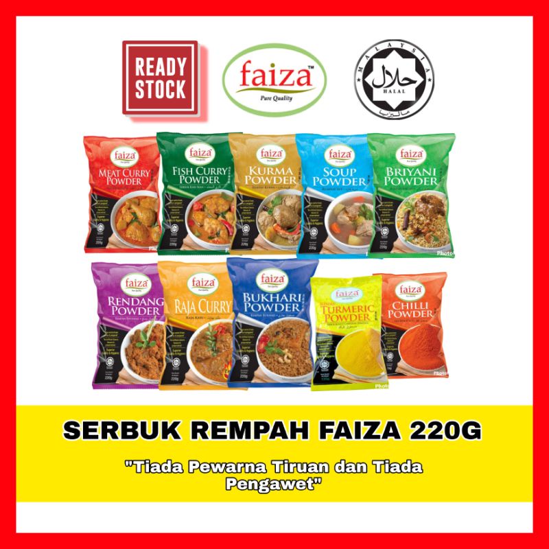 Rempah Kari Faiza 125g 220g Shopee Malaysia