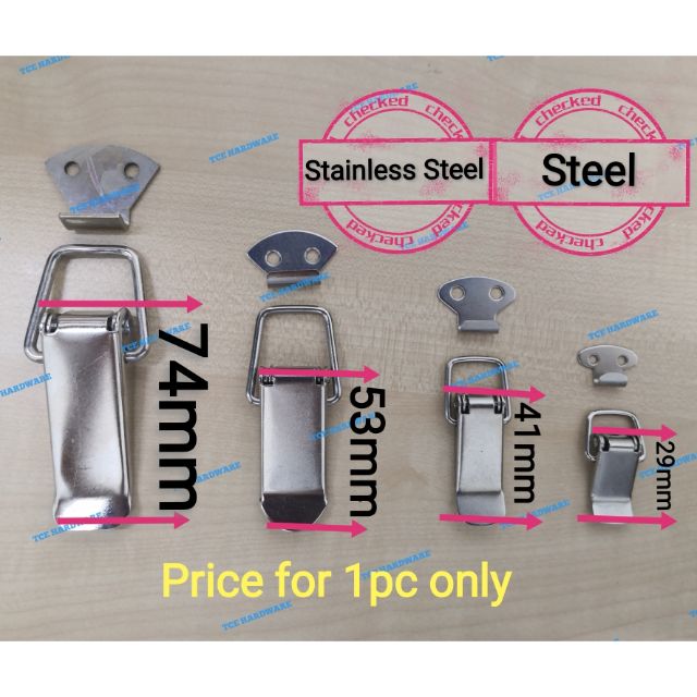 Universal Car Bumper Bonnet Lock Clip Snap Lock Stainless Steel & Steel ...