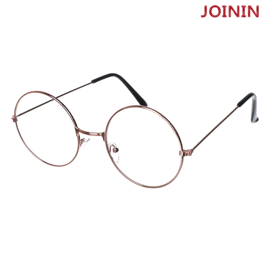 round thin frame glasses