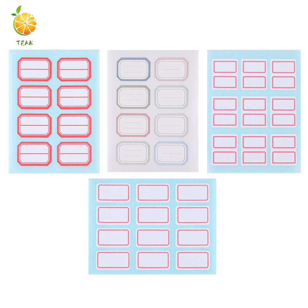 Writable Category Library Name Tags SelfAdhesive Blank Sticker White