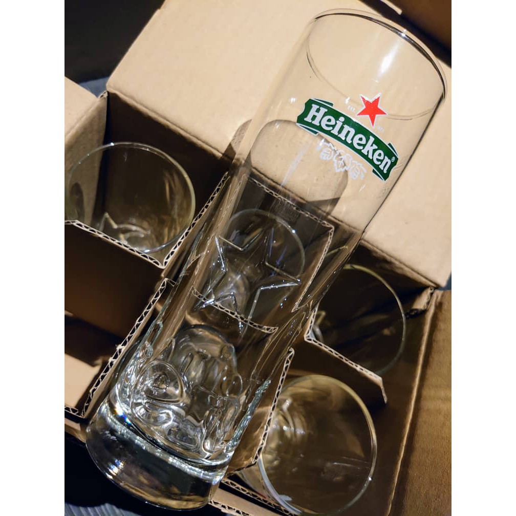 Heineken draught beer glass 3 sizes draft mug (Tiger, Applefox, Asahi