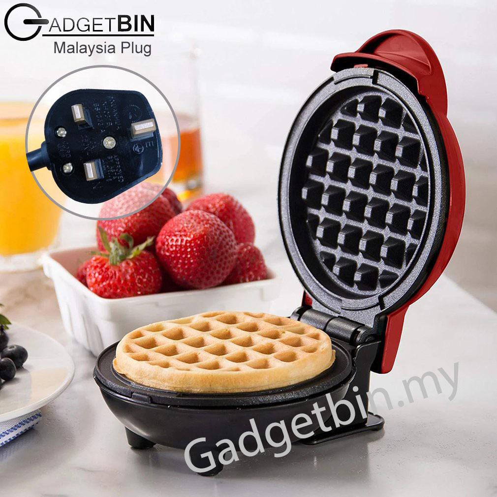 Gadgetbin Mini Waffle Maker Non Stick Waffle Machine DIY Kitchen DIY Cake Baking Breakfast Machine